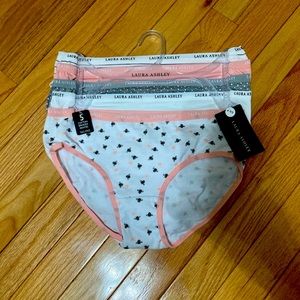 Laura Ashley 5 pack Cotton Panties Small NWT